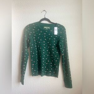 Brand New American Eagle Dark Green Floral Long Sleeve Top